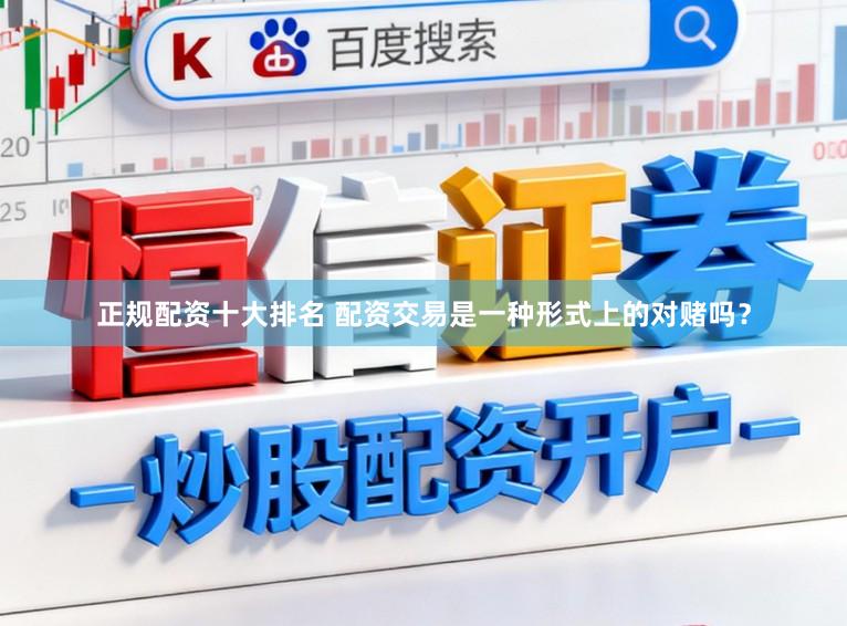 正规配资十大排名 配资交易是一种形式上的对赌吗?